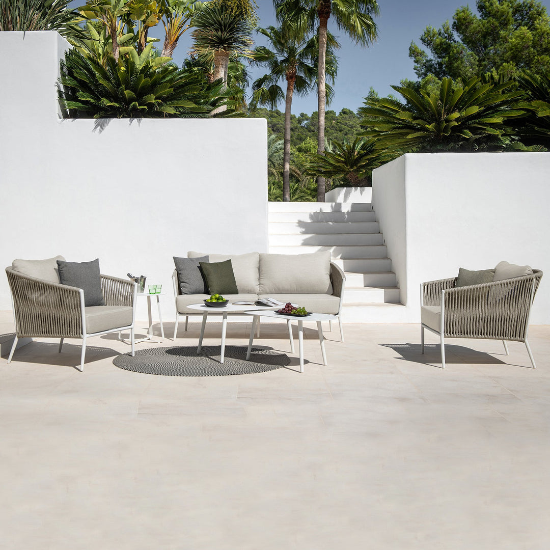 Fortuna loungeset blanc matte