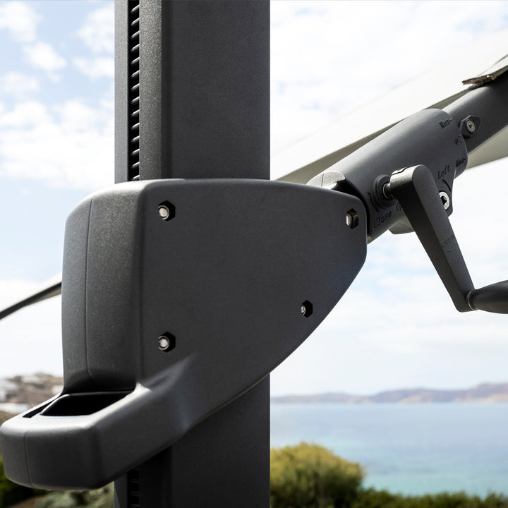 Azore Zweefparasol 300x300 parasol+voet+hoes Acryl Antra/Night