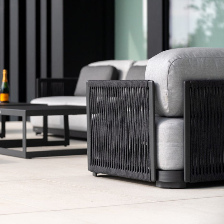 Ensemble de salon Durbuy Charbon | Teck dans le jardin