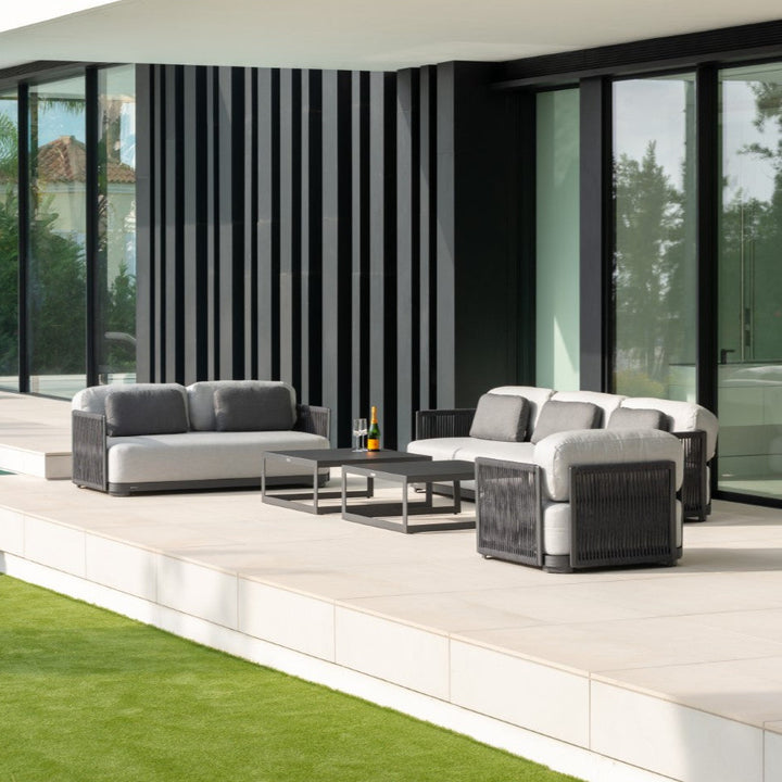 Ensemble de salon Durbuy Charbon | Teck dans le jardin