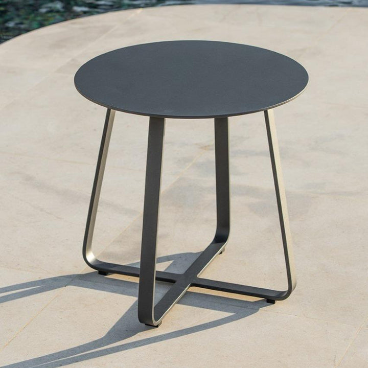 Elko koffietafel in antraciet aluminium Ø 60cm