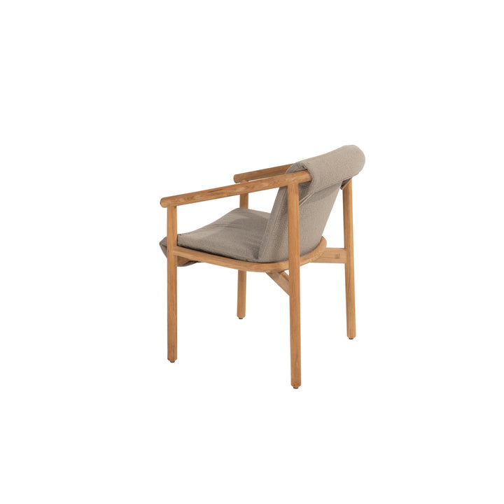 Tess tuinstoel in teak met kussen