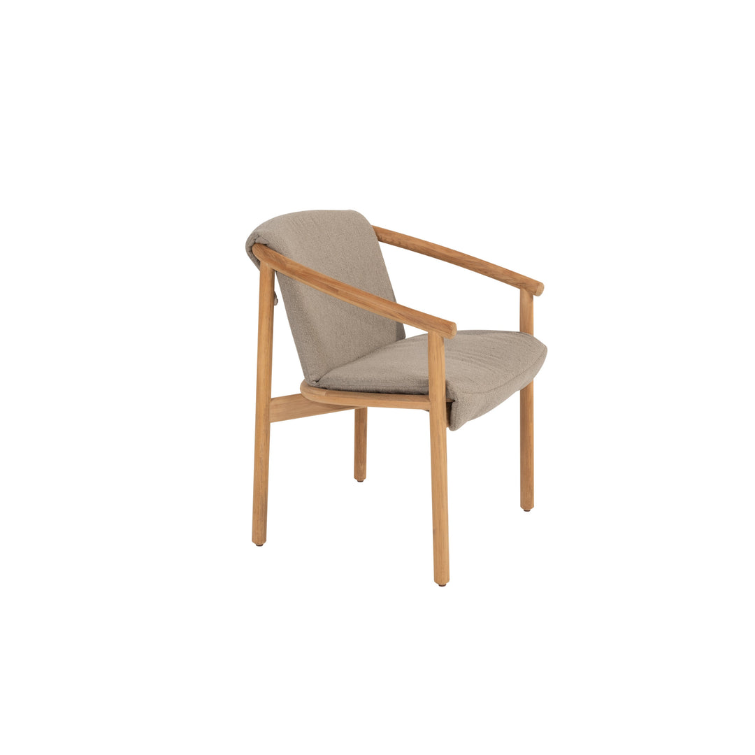 Tess tuinstoel in teak met kussen
