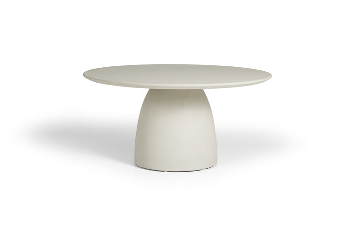 Dome ronde tuintafel in concrete tadelakt earth