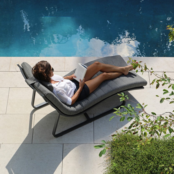 Florida daybed in antracite aluminium met sunproof kussen