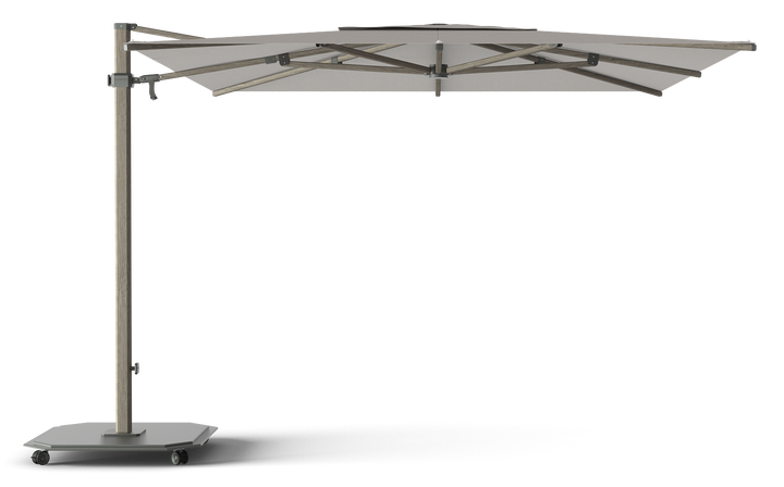 Jardinico Caractère zweefparasols JCP.301 300x300 met parasolvoet en beschermhoes