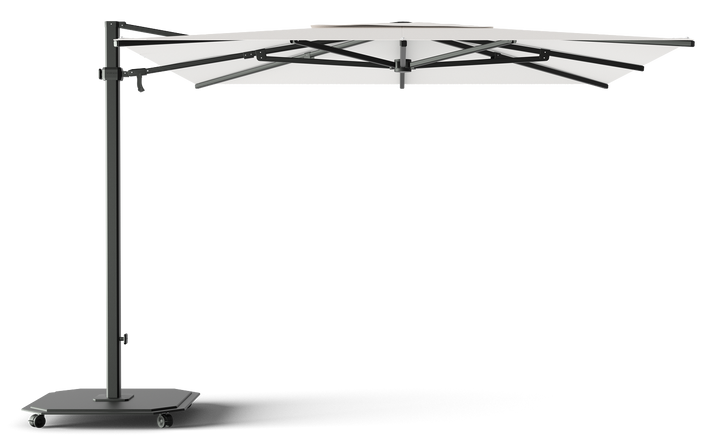 Jardinico Caractère zweefparasols JCP.301 300x300 met parasolvoet en beschermhoes