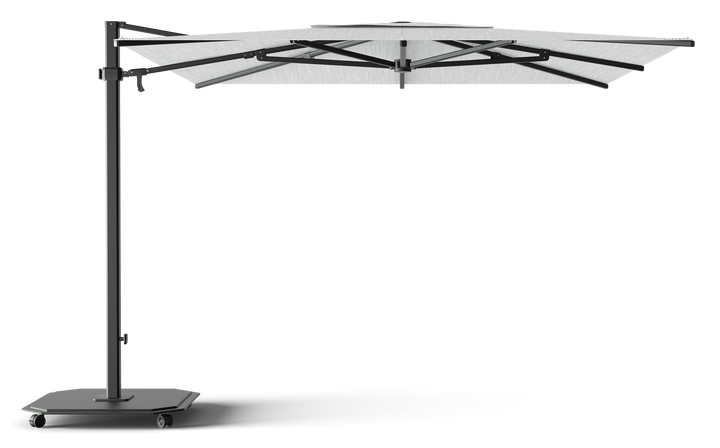 Jardinico Caractère zweefparasols JCP.301 300x300 met parasolvoet en beschermhoes
