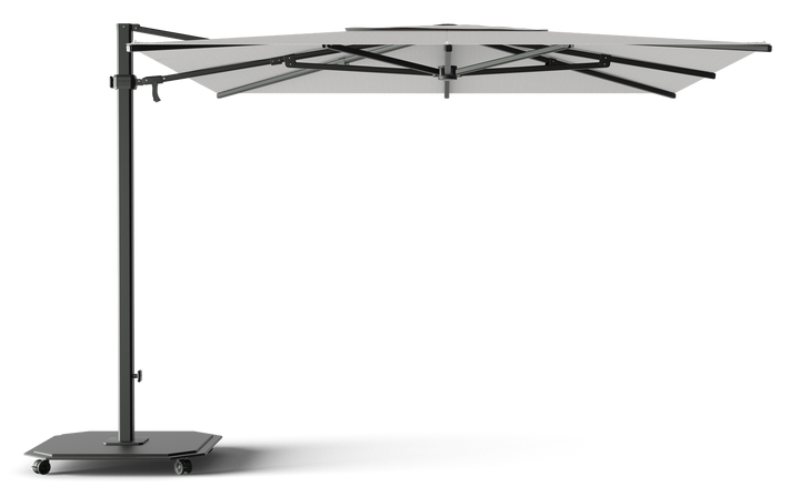 Jardinico Caractère zweefparasols JCP.301 300x300 met parasolvoet en beschermhoes