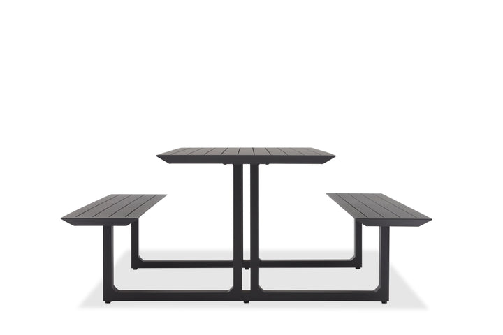 Cabo picnic table 240cm charcoal mat