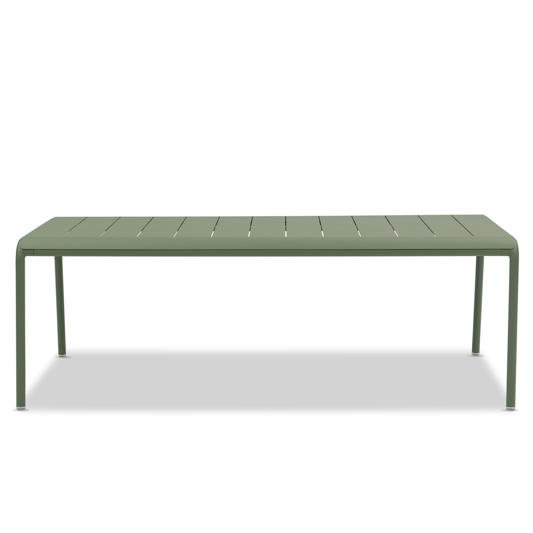 Sunset tuintafel in donkergroen aluminium 220x107