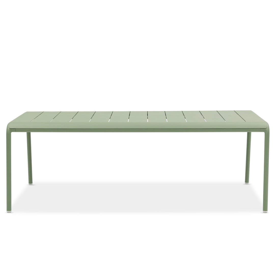 Sunset tuintafel in groen aluminium 220x107