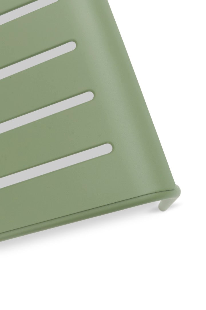 Sunset garden table in green aluminum 96x107cm