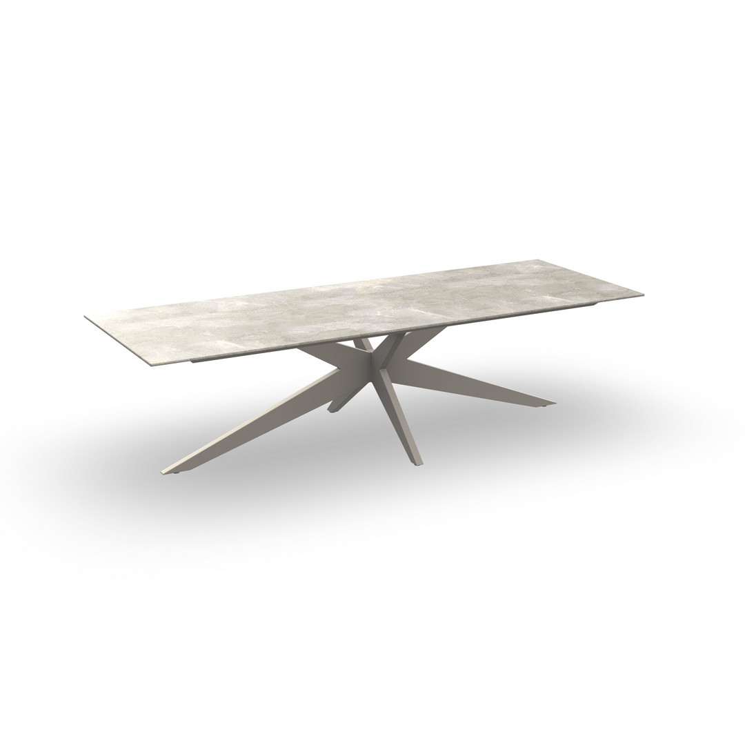Yate garden table 280x100 sand aluminum frame and all-ceramic palladium gray table top