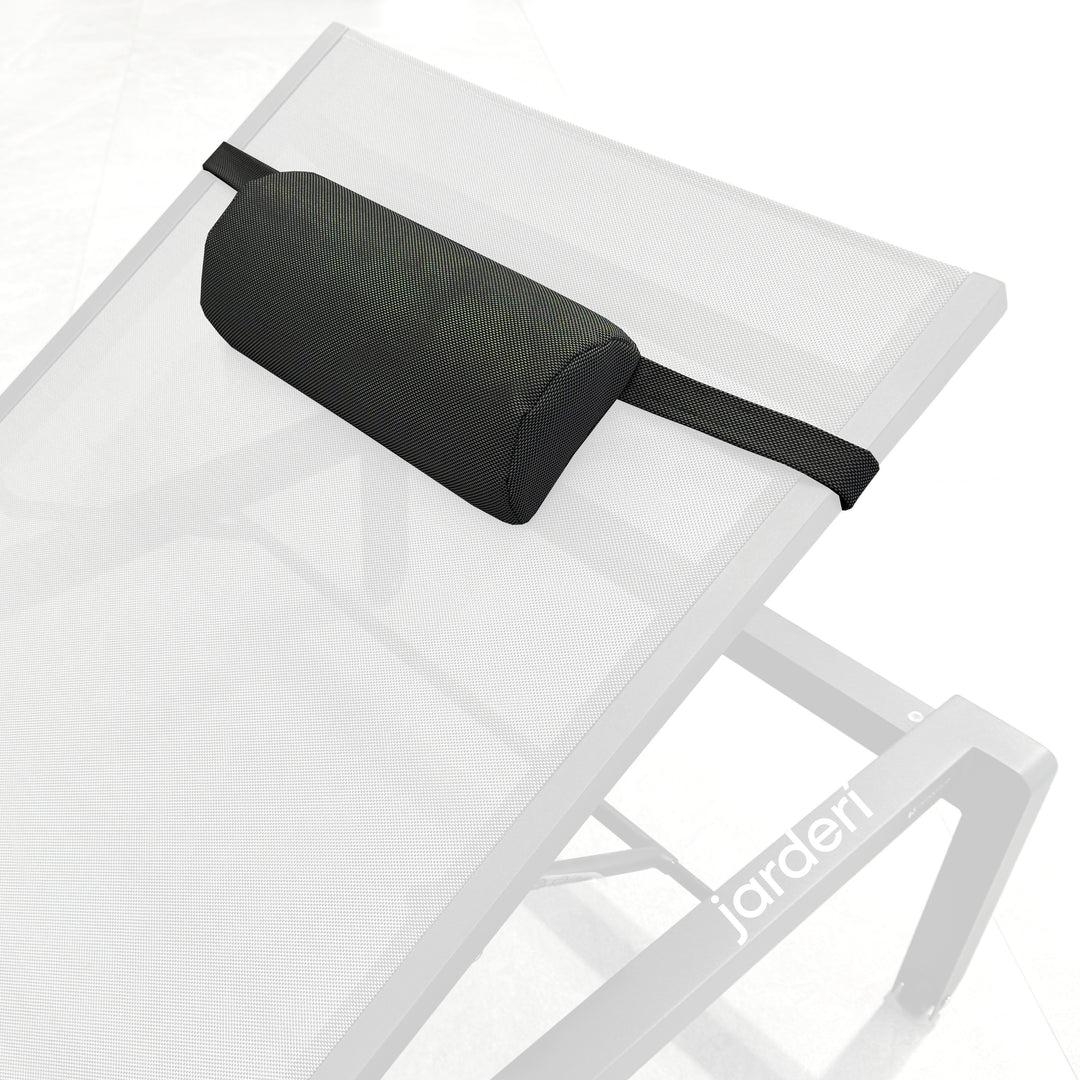 Headrest for sun lounger 31x13x7 cm textylene black 