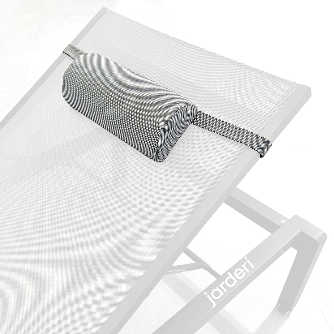 Headrest for sun lounger 31x13x7 cm textylene light gray 