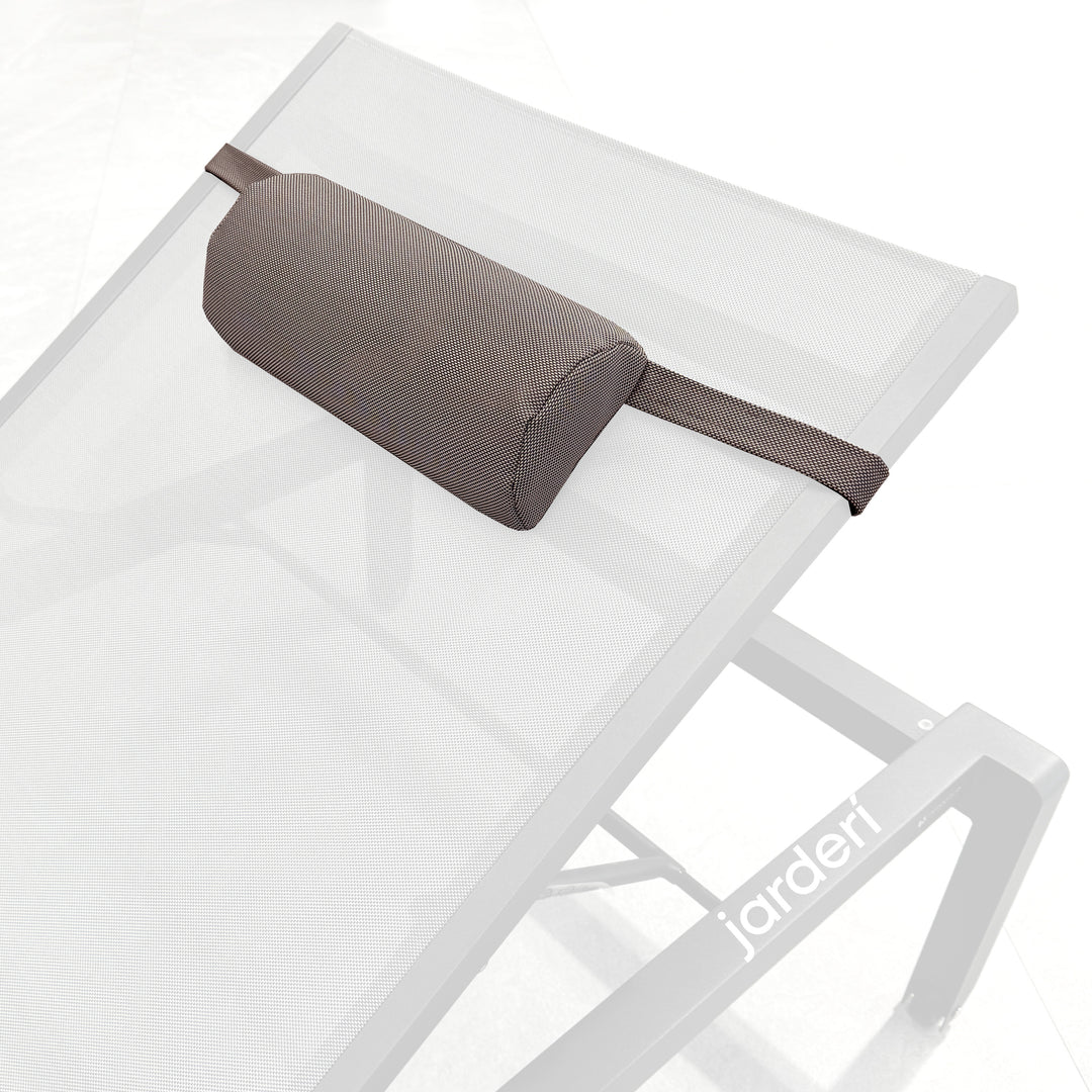 Headrest for sun lounger 31x13x7 cm textylene taupe 