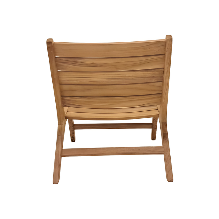 Fauteuil lounge Koozy en teck avec accoudoirs