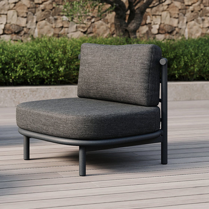 Ensemble de salon Organo en aluminium antracite avec coussins toutes saisons