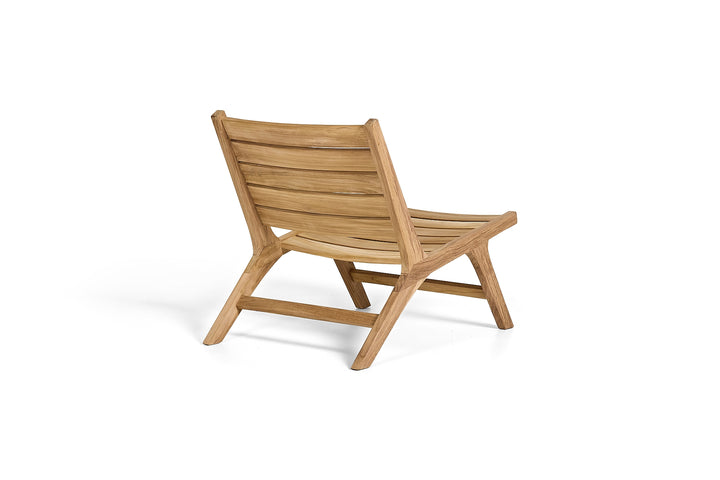 Fauteuil lounge Koozy en teck avec accoudoirs