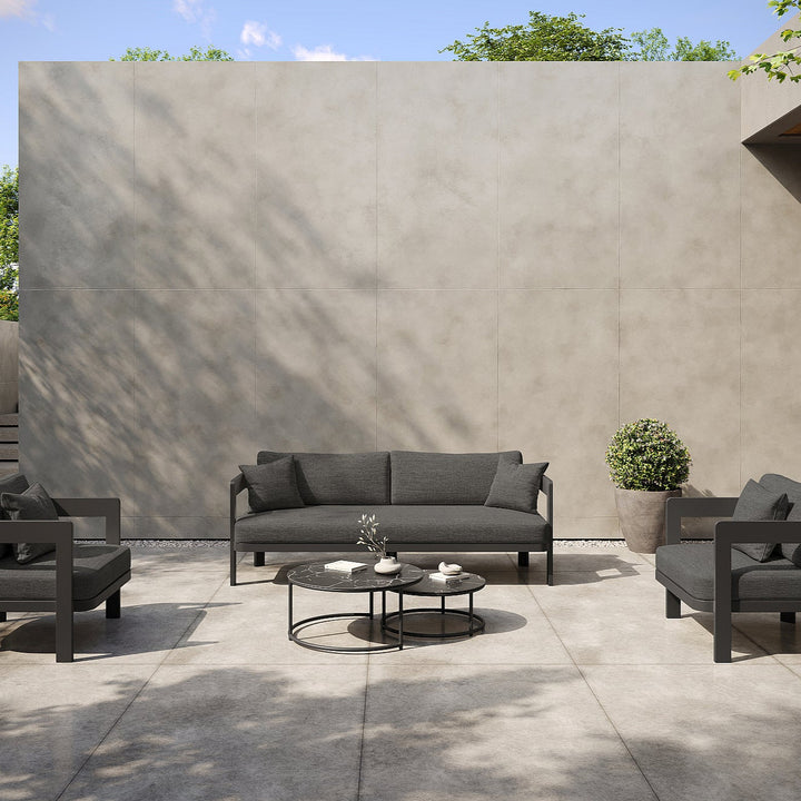 Domani loungeset in antracite (charcoal) aluminium en all-weather kussens