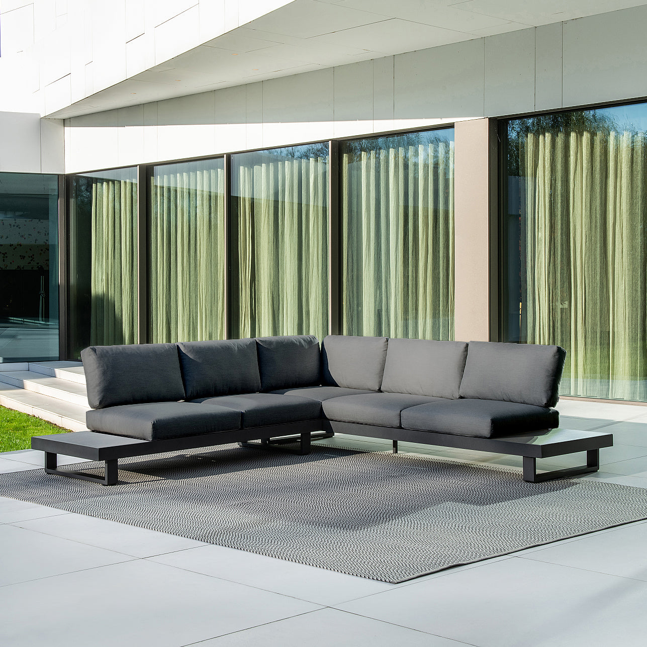 Ensemble de salon Livio noir mat 