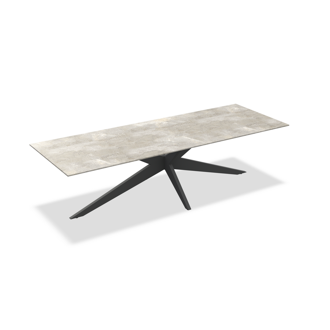 Yate garden table 280x100 anthracite aluminum frame and all-ceramic palladium gray table top