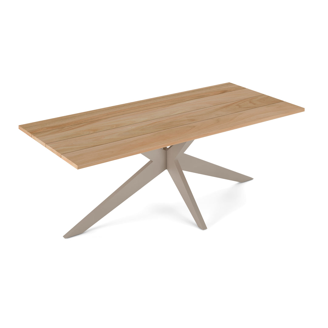 Yate garden table 220x100 sand aluminum frame and teak table top