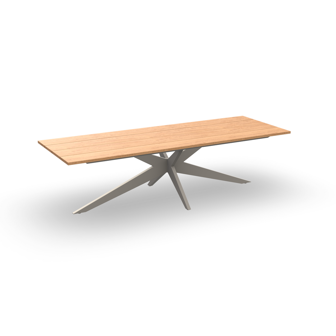 Yate garden table 280x100 sand aluminum frame and teak table top