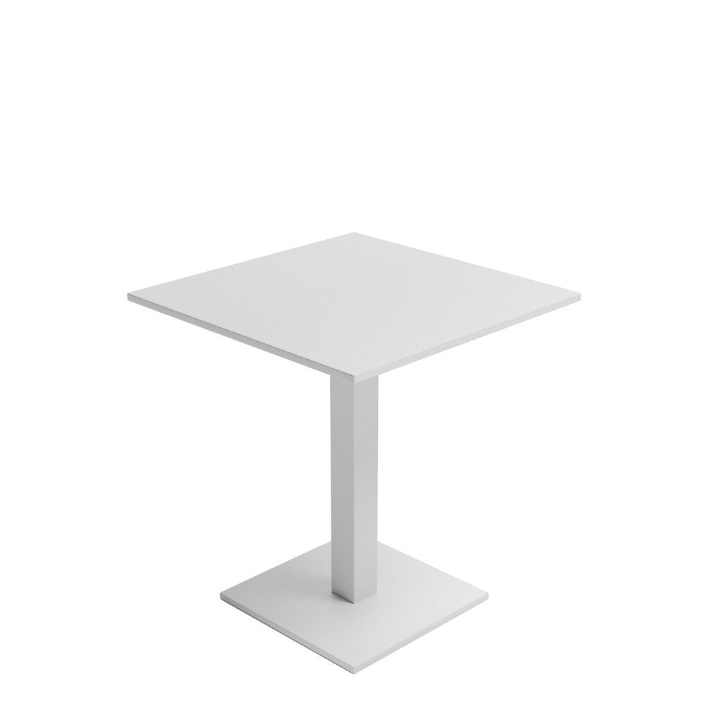 Parana garden table in white aluminum with 2 Fortuna garden chairs 