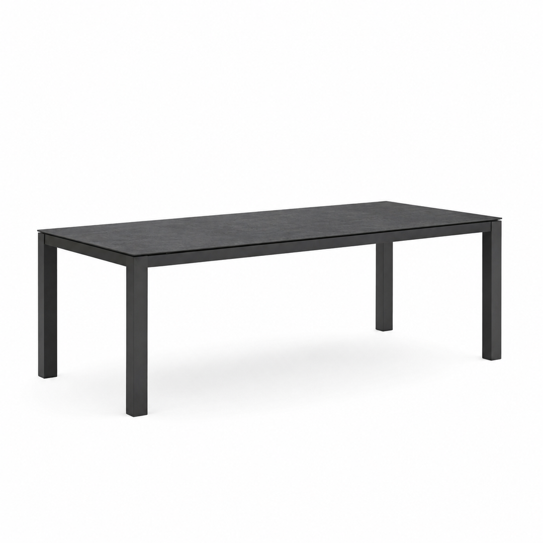 Yuma tuintafel antracite aluminium en volkeramiek graphite 210x100