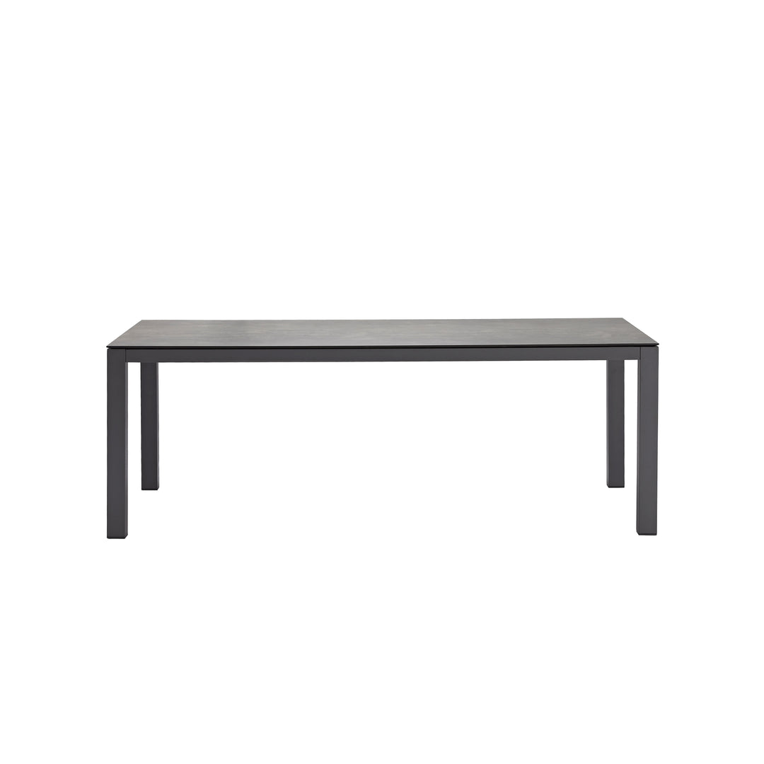 Yuma garden table anthracite aluminum and all-ceramic gray marble 210x100 