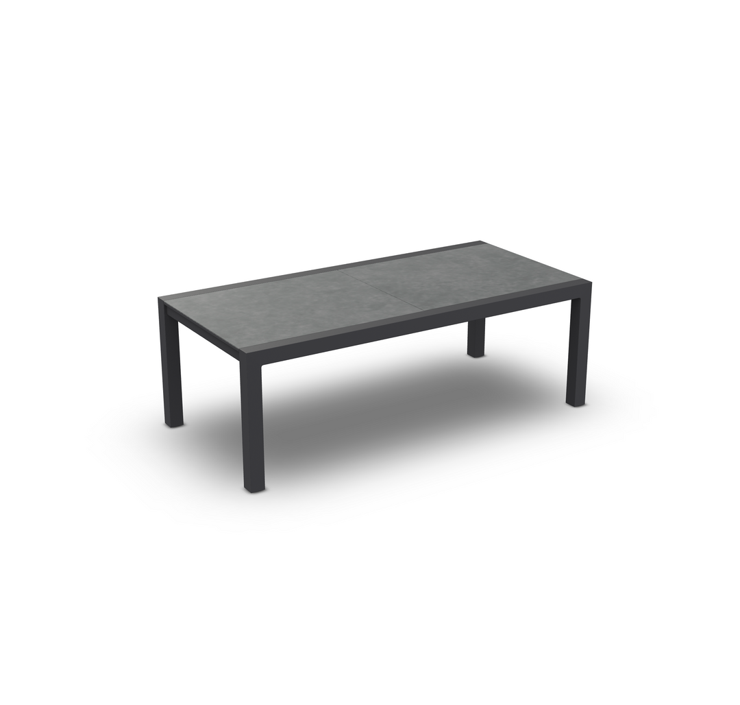 Livorno tafel 220-330x105 charcoal mat - Jarderi