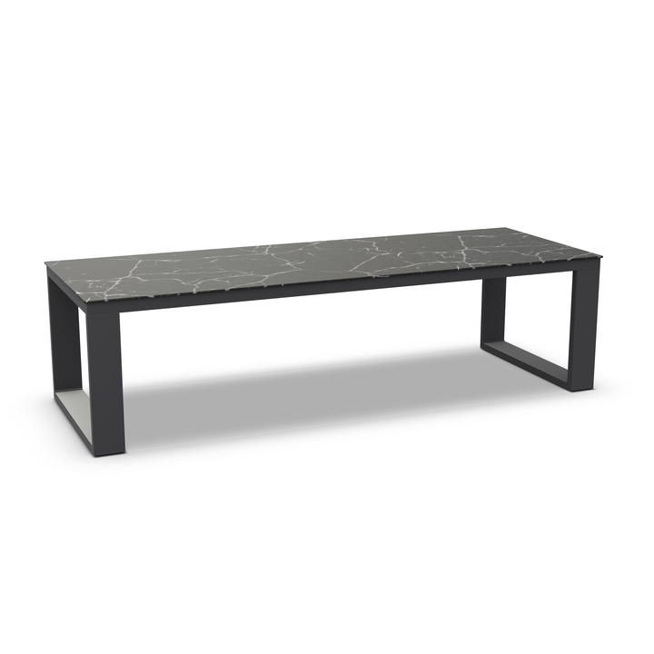 Linate tuintafel 280x100 charcoal mat - Jarderi