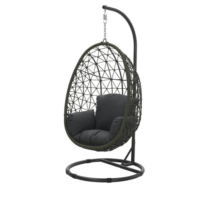 Eggo hanging chair rope moss green / reflex black