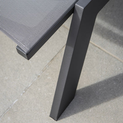 Vigo Chaise Longue Charbon | Gris Argenté