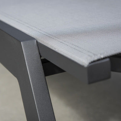 Vigo Chaise Longue Charbon | Gris Argenté