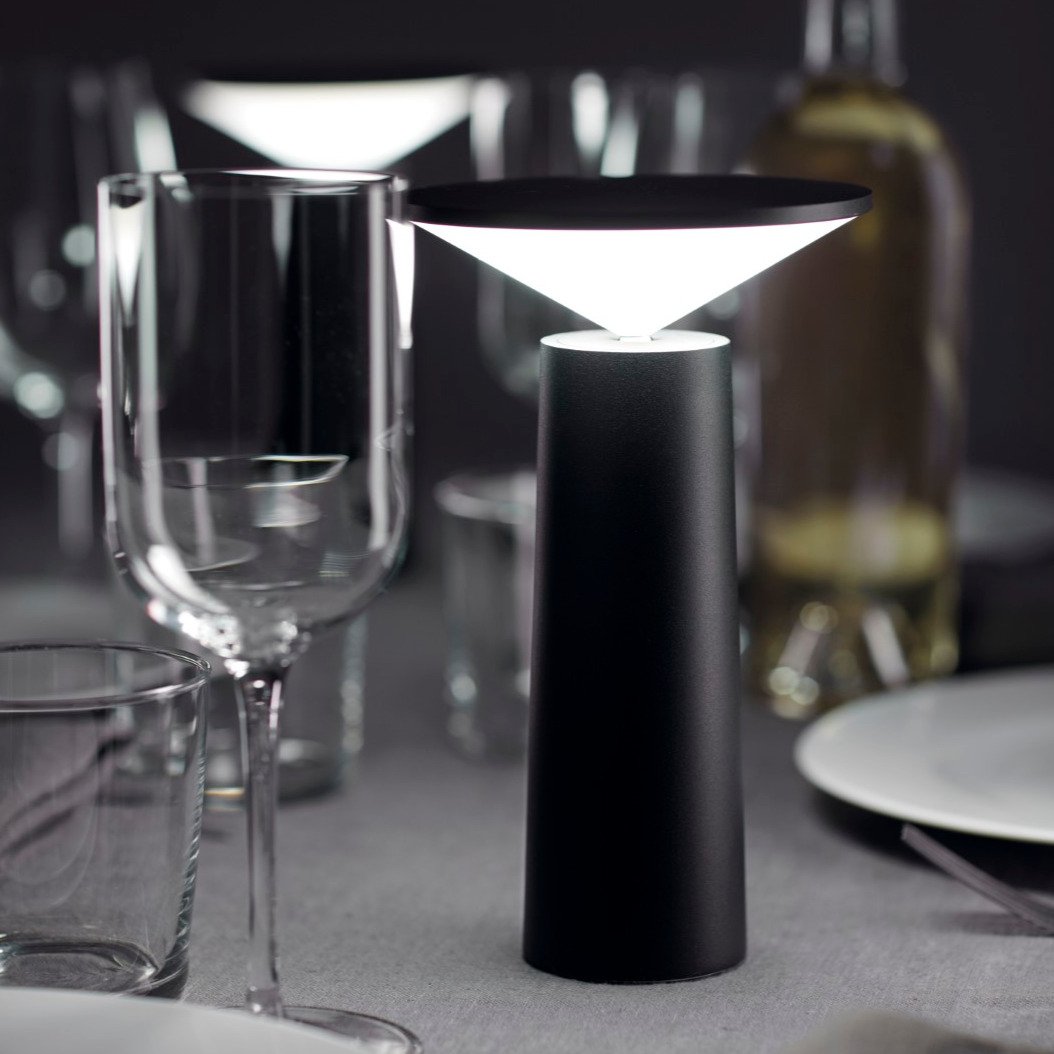 Grok Lampe de table cocktail Noir