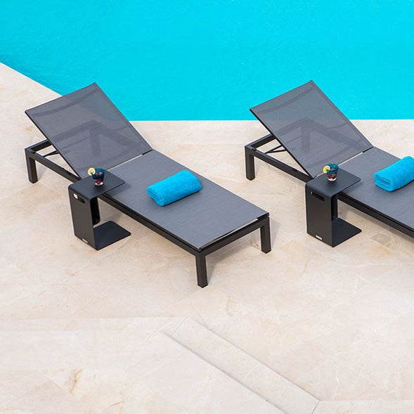 Cadzand Lounger Charcoal | Gris argenté
