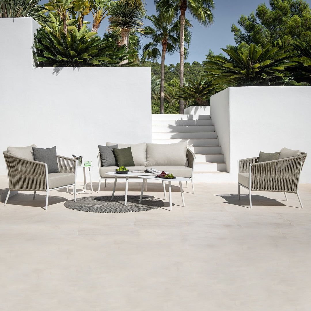 Fortuna lounge set white matt