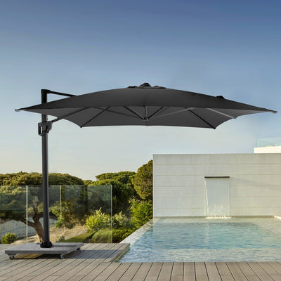 Malaga Zweefparasol 300x400 carbon parasol+voet+hoes - Jarderi