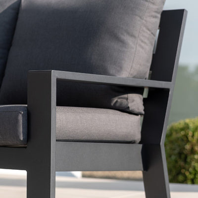 Merano loungeset charcoal mat