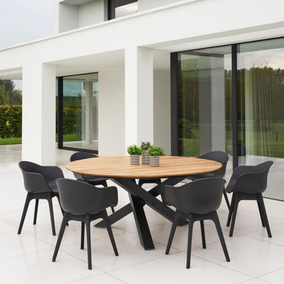 Table Xianx noir mat Ø175cm