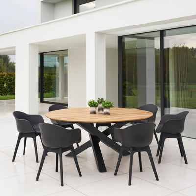 Table Xianx noir mat Ø145cm