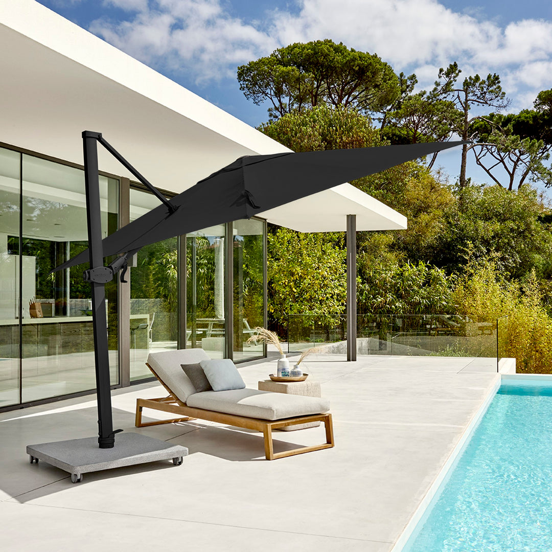 Antego parasol 300x300 sunbrella Black / Solid black