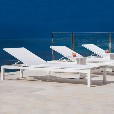 Cadzand Lounger White/White