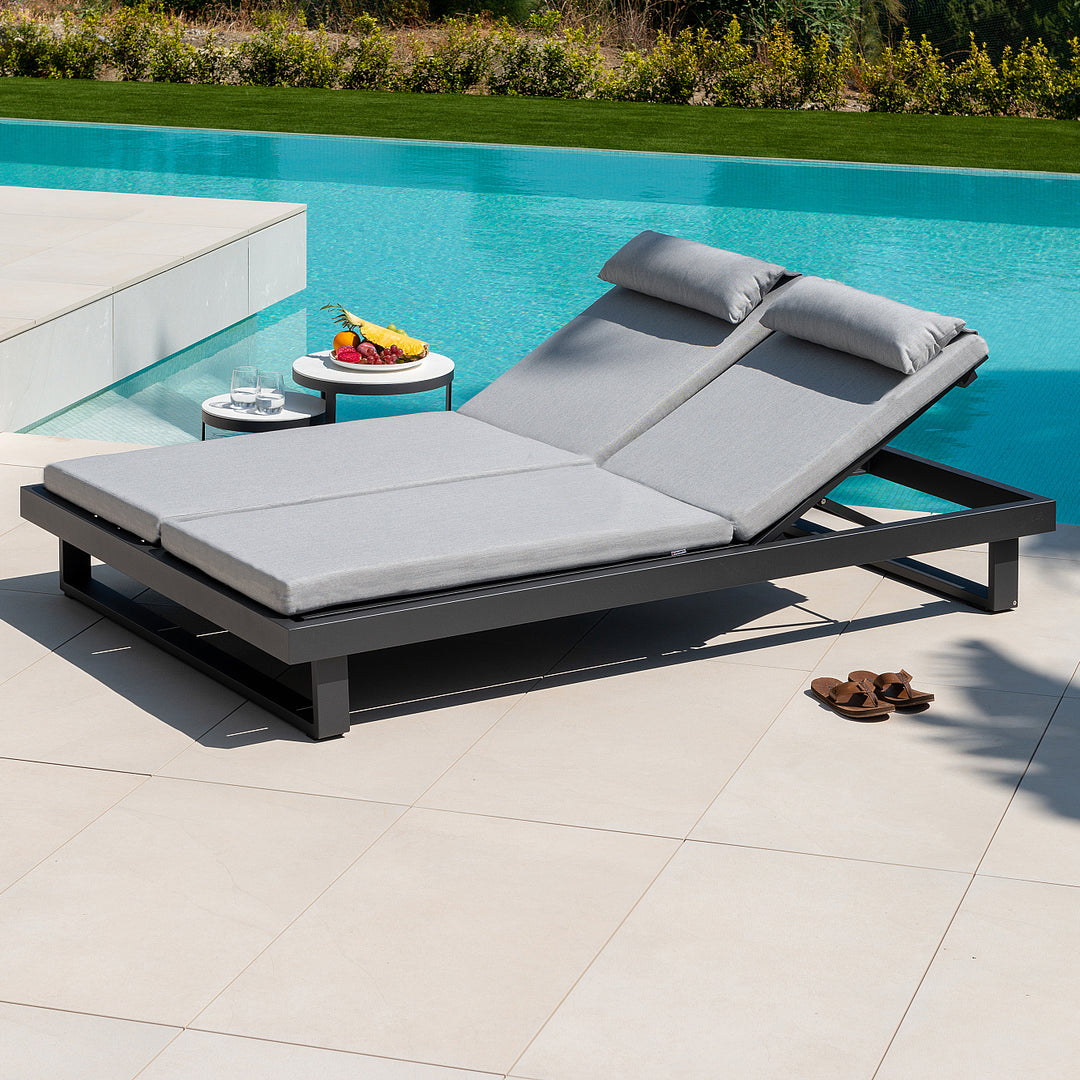 Fano sunlounger double charcoal