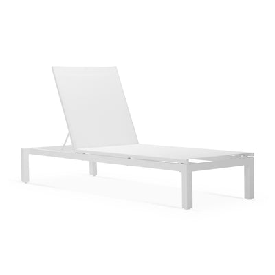 Cadzand Lounger White/White