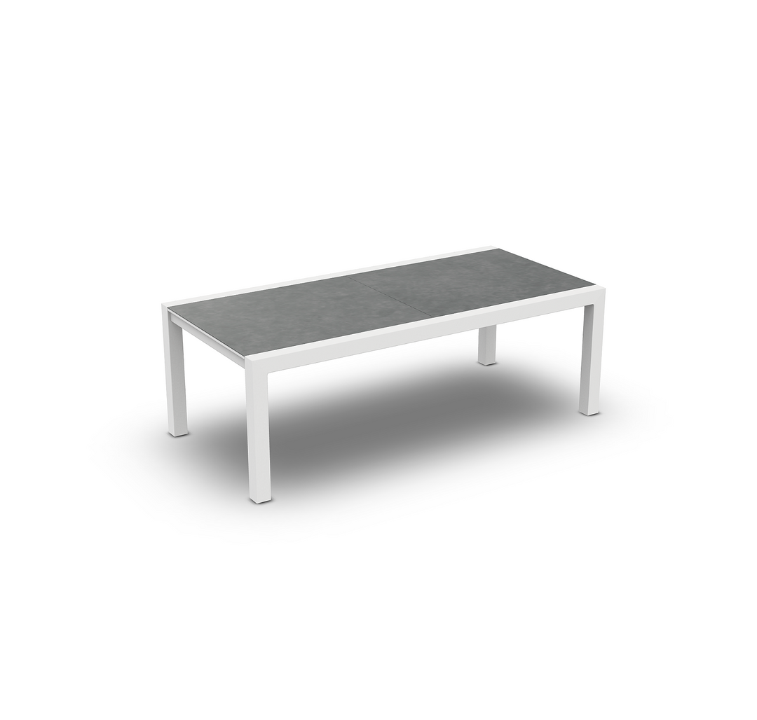 Livorno tafel 220-330x105 white mat
