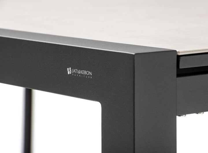 Livorno table 150-228x90 charcoal matte